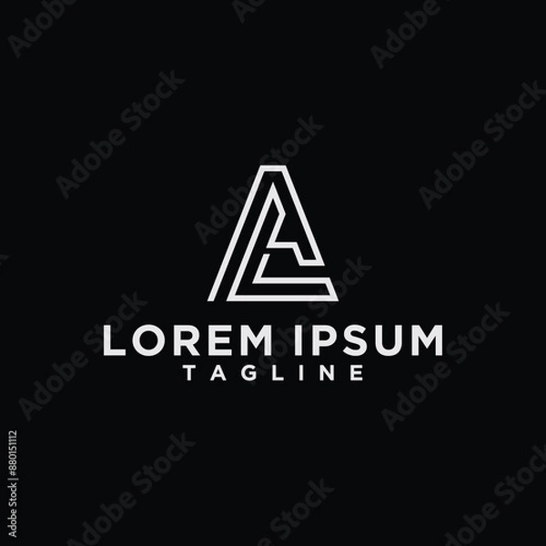 Fototapeta al or la monogram logo design