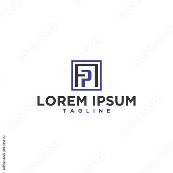 Fototapeta ap square logo design