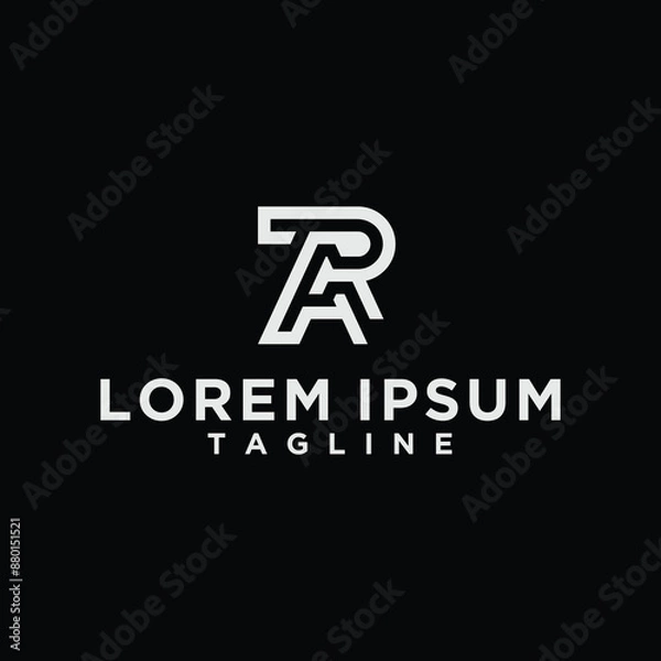 Fototapeta ar or ra monogram logo design