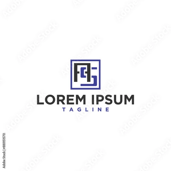 Fototapeta as square logo design