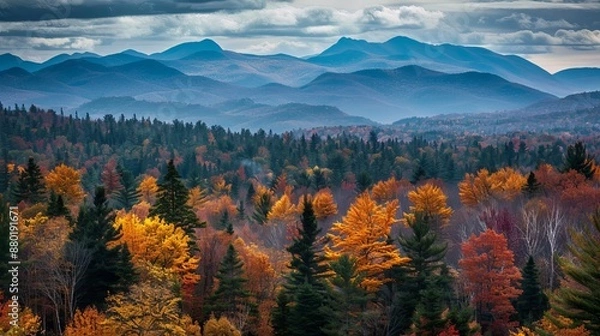 Obraz The Adirondack Park in New York State offers breathtaking mountain views that are truly spectacular. 