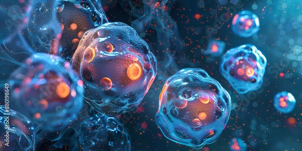 Fototapeta Cellular Biology: The Dynamics of Living Cells"
"Cellular Research: Unlocking the Secrets of Cell Structures"
