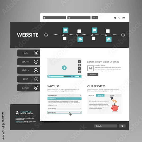 Fototapeta Modern abstract website template