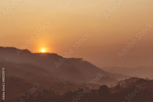 Obraz sunset in the mountains