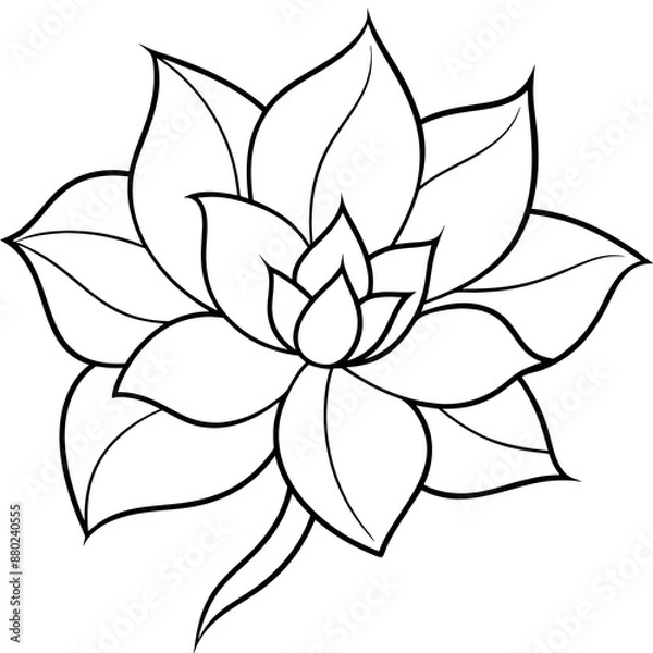 Obraz A flower silhouette vector line art illustration