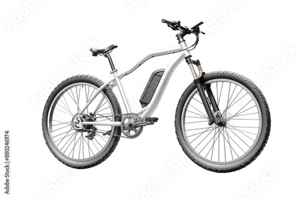 Obraz Electric Bike in Urban Setting Isolated On Transparent Background
