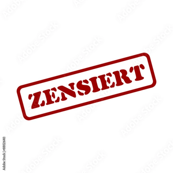 Fototapeta stempel zensiert eckig