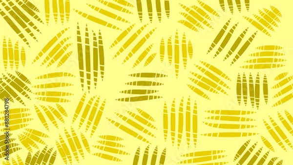 Fototapeta Abstract leaf pattern in yellow background with messy direction