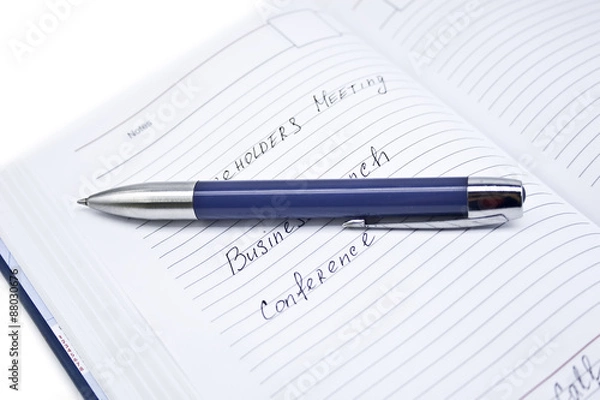 Fototapeta notepad and pen