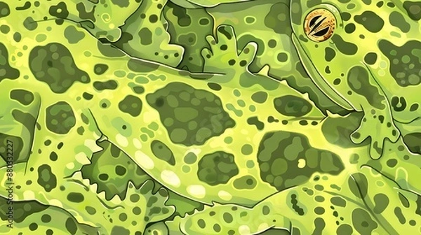 Fototapeta Abstract Green Frog Skin Pattern.