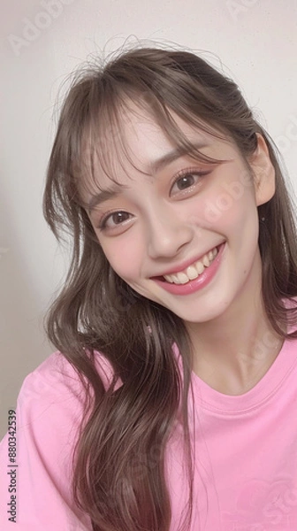 Fototapeta 自撮りをしているアジア人女性..