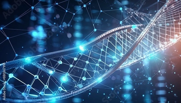 Fototapeta Abstract dna technological background