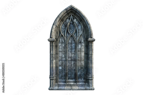 Obraz Gothic window isolated on transparent background