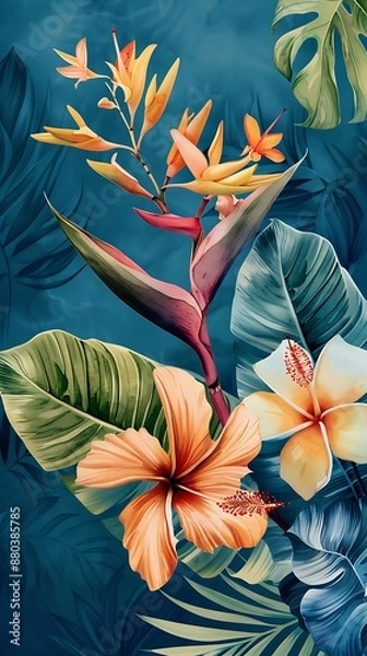 Fototapeta Tropical Floral Bouquet
