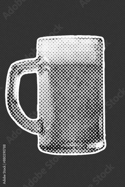 Fototapeta Chopp Mug Halftone