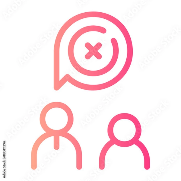 Fototapeta dismissal gradient icon