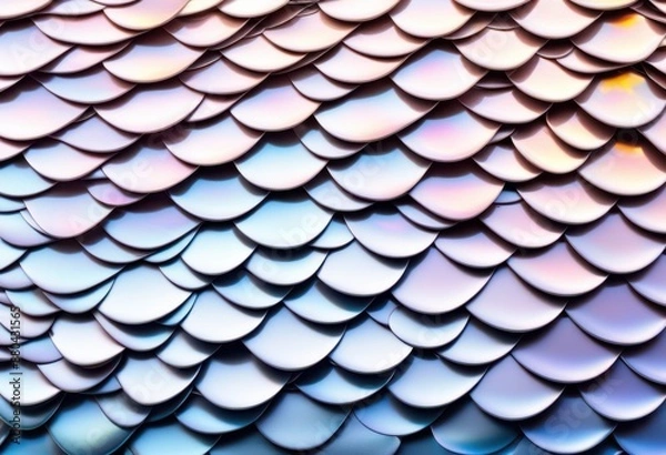 Fototapeta glistening snake scales clean white minimalist background texture, surface, shiny, sleek, serpent, pattern, smooth, glowing, scaly, pristine, reflection, slimy