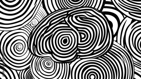 Fototapeta brain, human, anatomy, head, mind, illustration, intelligence, medical, 3d, organ, science, think, health, idea, cerebellum, medicine, neurology, concept, vector, art, symbol, cerebral, body, intellec