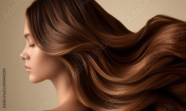 Obraz 髪をなびかせる女性