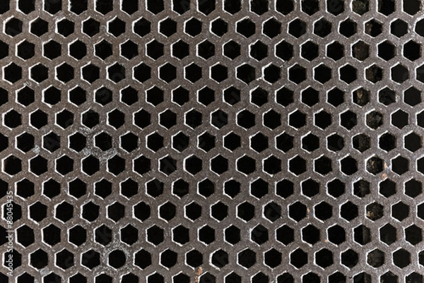 Obraz Steel grating covering sewer