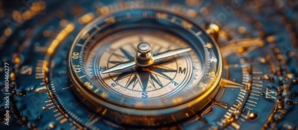 Obraz Antique Compass Close Up