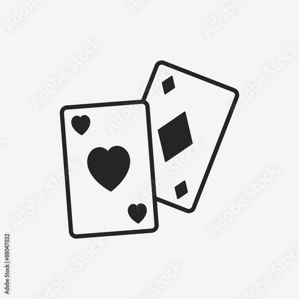 Fototapeta play card icon