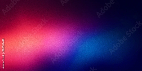 Fototapeta Grain gradient background with color gradation and grainy noise texture. abstract grain gradient background of neon glow and halftone colors mesh pattern