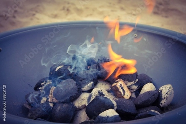 Obraz Coal burning firepit