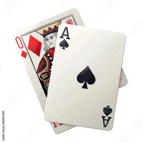 Obraz poker chips and cards isolated on transparent png