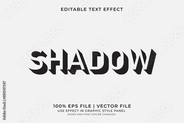 Fototapeta 3D shadow text effect editable vector