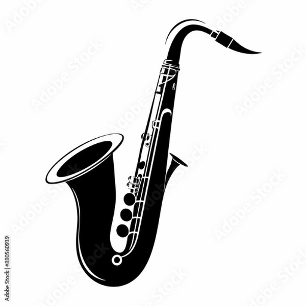Fototapeta saxophone vector silhouette
