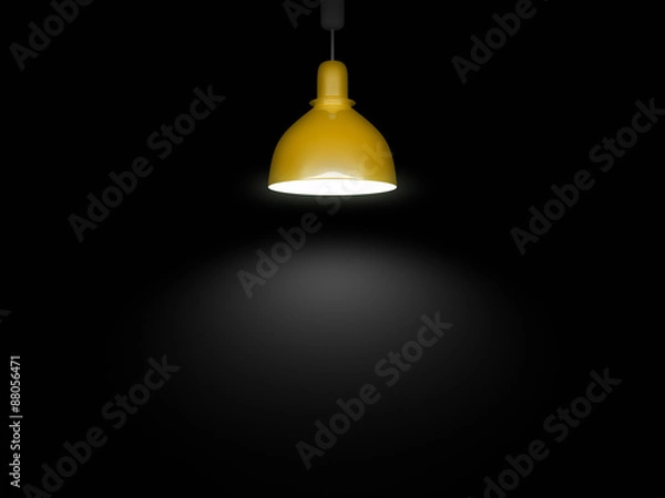 Obraz żółta lampa