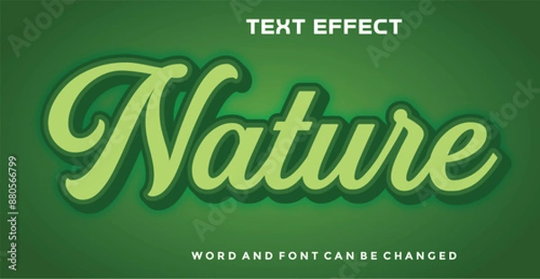 Fototapeta Nature editable text effect