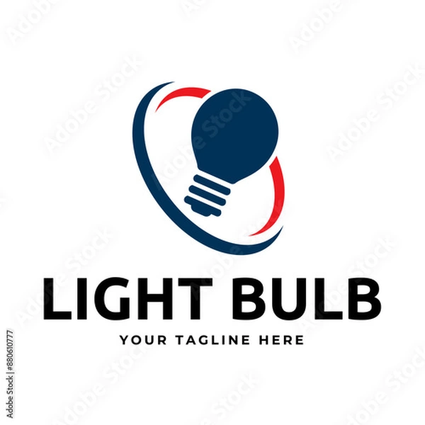 Obraz Light bulb logo design vector.