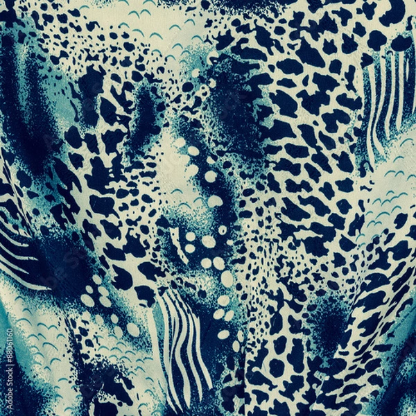 Fototapeta texture of print fabric striped leopard
