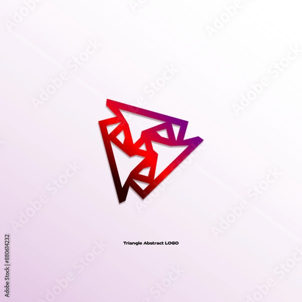 Fototapeta abstract triangle logo design