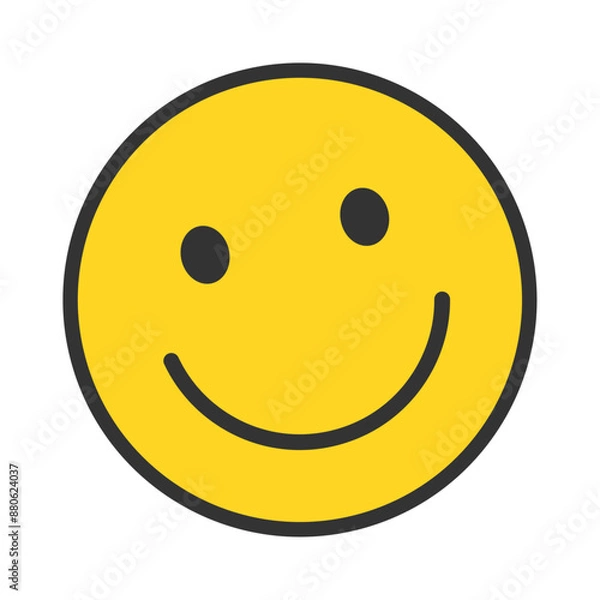 Obraz Smile face icon. Easy editable vector design.