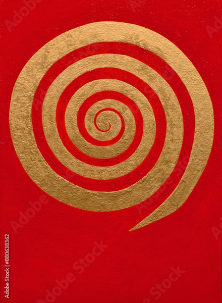 Obraz 油絵『金の渦巻き』