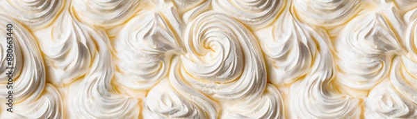Fototapeta 柔らかな生クリームみたいな横長バナー背景