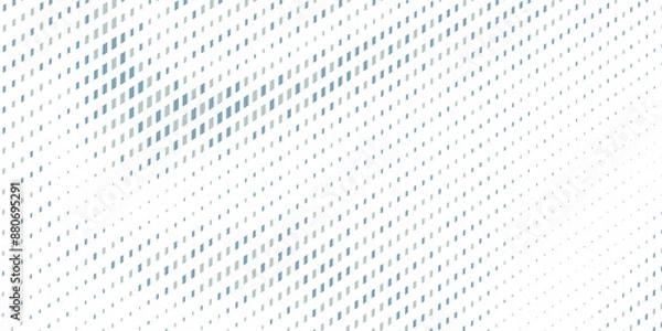 Fototapeta Abstract curved dotted line by squares with halftone effect. Vector graphic pattern