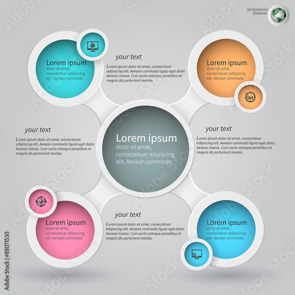 Obraz Metaball infographics 4