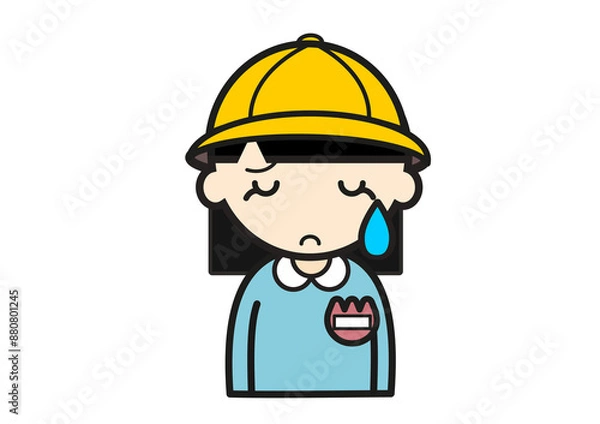 Fototapeta 泣く幼稚園児の女の子