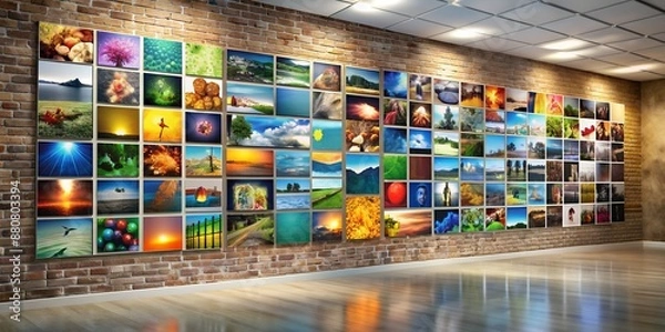 Fototapeta A picture on a wall informative Vibrant engaging AI-Created Content