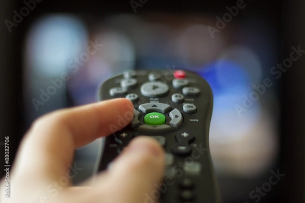 Obraz Television Remote Control Bokeh