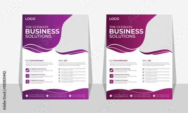 Obraz An aesthetic vector template Business Flyer design.