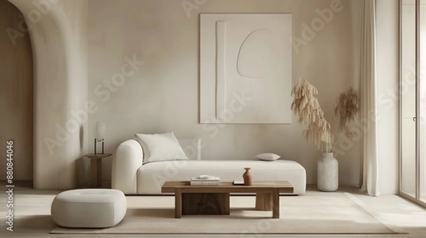 Fototapeta Minimalist Living Room Interior Design