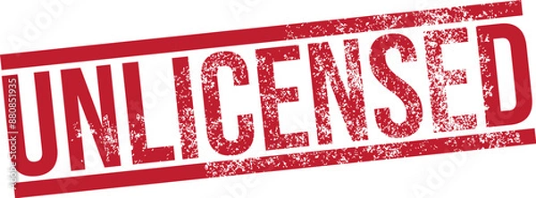 Obraz Unlicensed. Grunge Red Stamp.