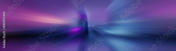 Fototapeta Light neon tunnel, abstract neon background. Bright rays on a dark background.