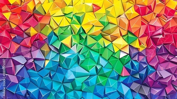 Fototapeta colorful triangle geometric background