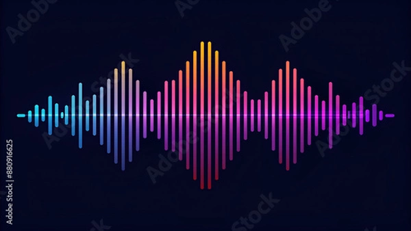 Fototapeta  line wave music sound one noise audio frequency grafic resource spectrum disco 